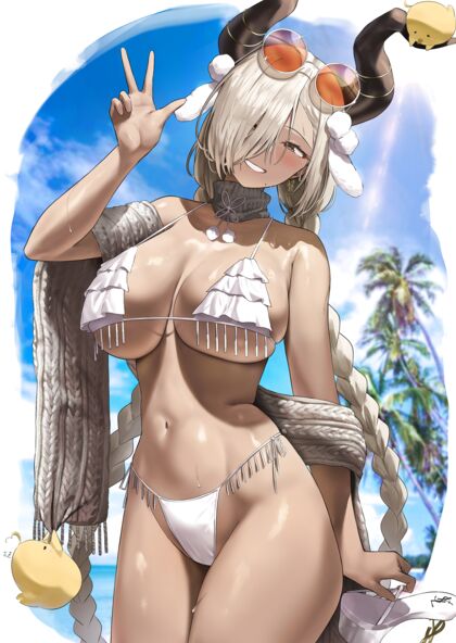 Holy shit!, OMFGG! Hentaicute chick rocks XXX-large White Bitchin’ Swimsuit!