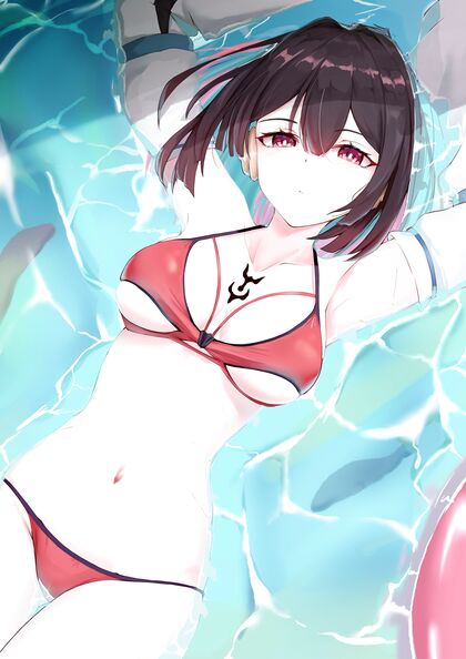 Holy shittin hottie XUEYi rocking her wet-as fuckink biKINni
