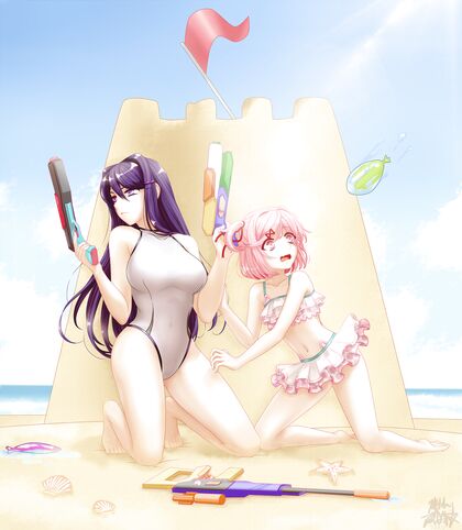 Horny AF Natuski Fucking Her Girlfriend on Beach Vacay - XXX HENTAI PIC!