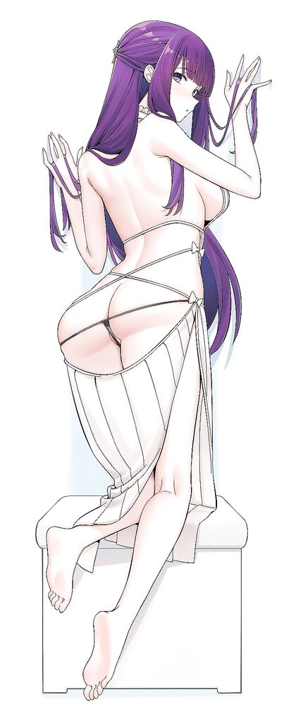 Bareback Babe Fern Flaunts Her Rear In Sexy Back-Less Dress - HENTAI XXX PIC INSIDE!