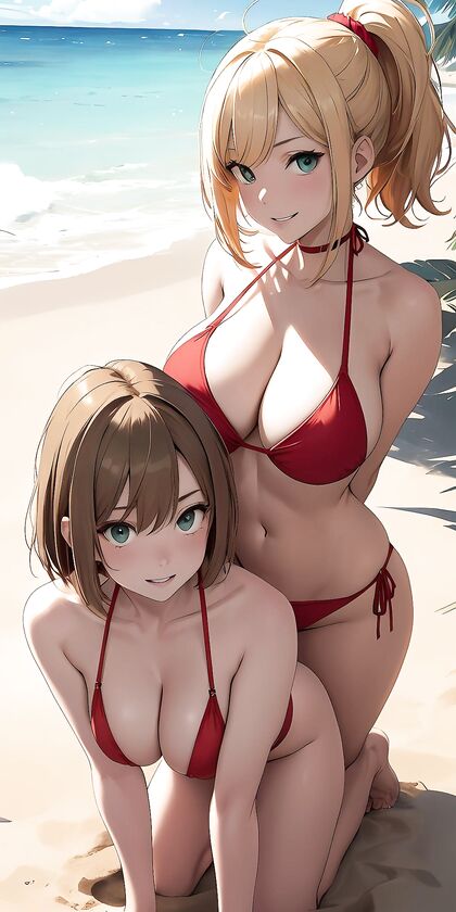 Horny AF Friendemonium on da Beach! Hentaified XXX Pics Inside!