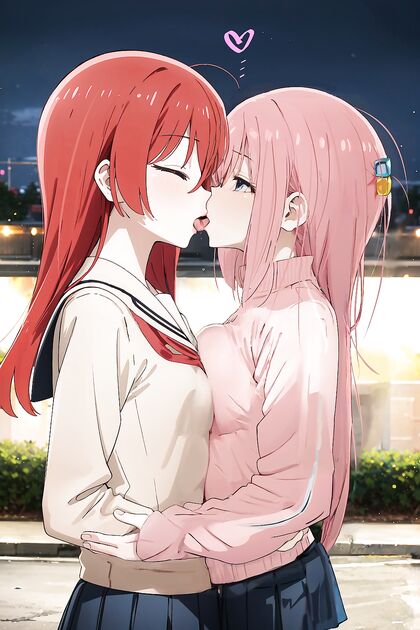 Hella Good Tounge Fuckin': XXX HENTAI PIC of Two Chicks Goo-Goo Eye Lickety Split