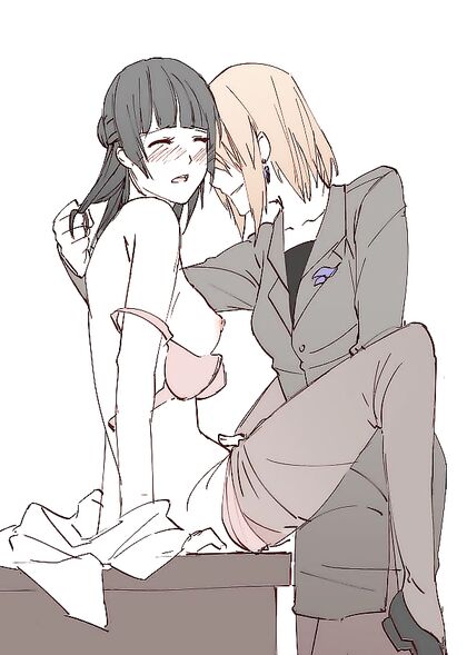 Pounding my pussy in heels on desk at work - HENTAI XXX PIC!