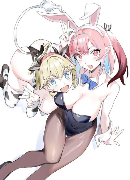 Horny AF Kaninchen und Bovine Cosplay - Hentai XXX Pics!