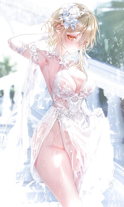 Hella Wetter than Your Mama on Her Wedding Night! Hentaified BDSM Bridal Porn
