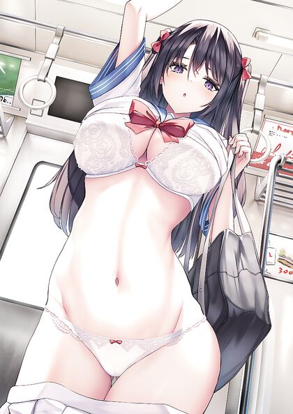 Horny chicks exposing their goods on public transport - Steamy XXX pics inside!