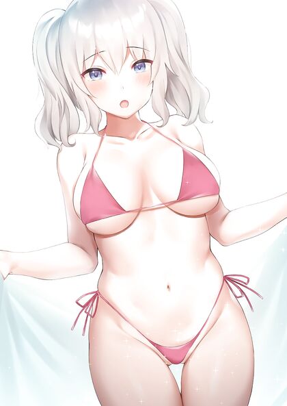 Holy shitl! Babe gotta perty lil bikkini - Size zero for realz!