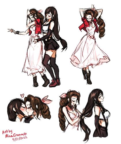 Hentaified Aeris & Titillating Tsarina - XXX Porn Pic Duo