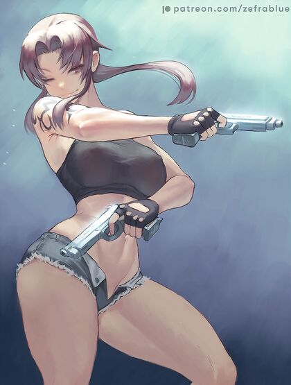 Holy shitting bricks! Revy is taking hentaimaxxx pics of her target!