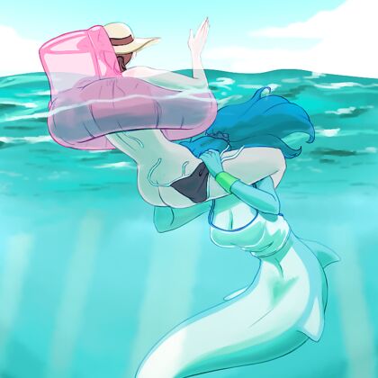 Horny Mer-babe Gets Pounded by Her Aquatic Boytoys - Exclusive HENTAI Pic!