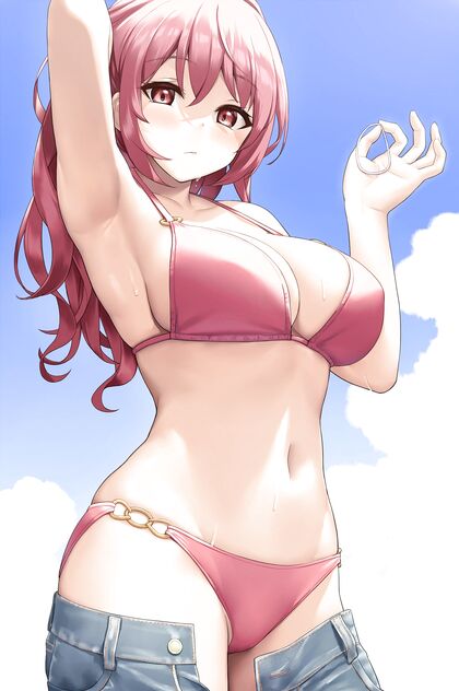 Holy shitlords! Red-hot babe in scorching XXX henti pics!