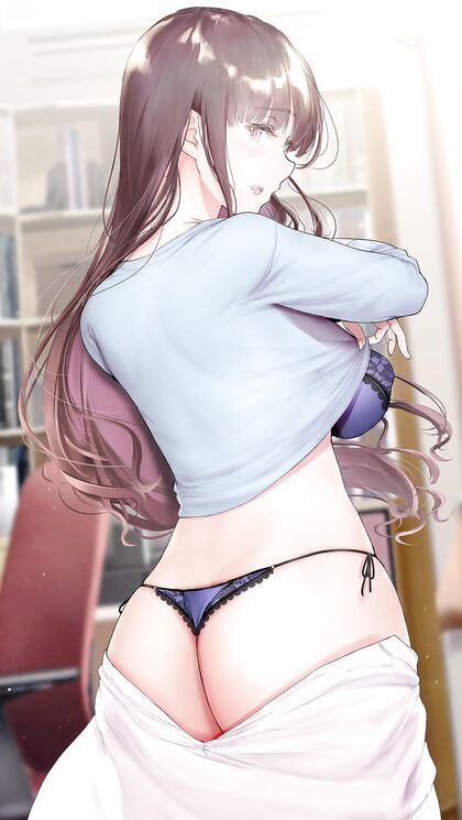Holy shitlords! Purplish Thigh Gap & Wet Panty Action in XXX Hentaified Tease