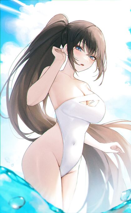 Holy Shit! White Girl in Tight Ass Bikini Gets Wet & Wild on Beach - Must See HENTAI XXX PIC!