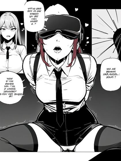 Heart-Eyed Beauty with ExtraLimbs Seduces inChair Hentai AI Image