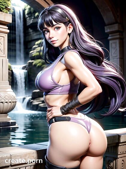 Blue-Eyed Beauty with Perfect Anatomy Enjoying Intense Hentai Anal Pleasure