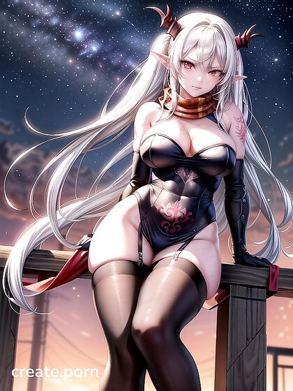 Cute Girl 18+ with Red Eyes Smirks Seductively in Hot Hentai Action