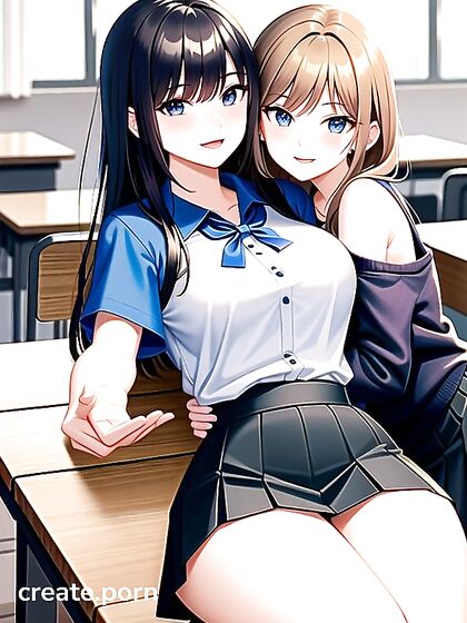 Lesbian SchoolGirl 18+s Share Intimate Moments in Public School Hallways