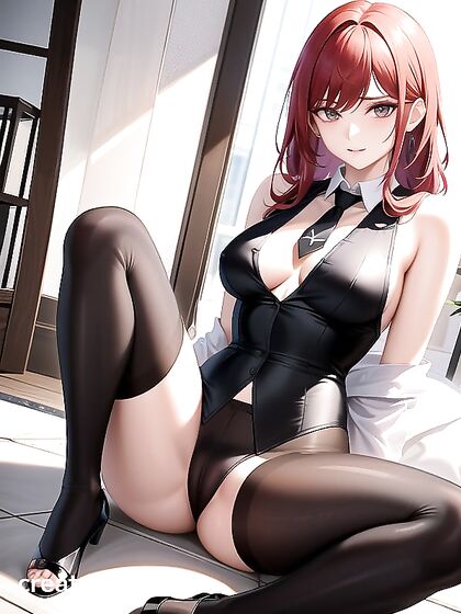 Makima from Chainsaw Man Bound in Red-Haired Masterpiece Hentai Action