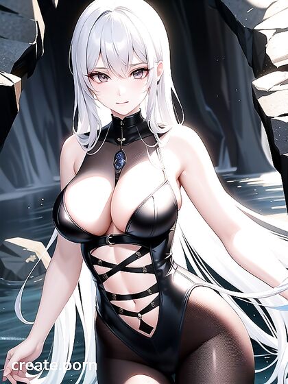 Huge-Busted Slime Girl 18+ Sucks Cock and Plays withHer Pussy in Cave Hentai Action