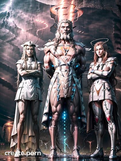 Powerful Man with Electric Hands and Robotic Wings in Intense Hentai Action