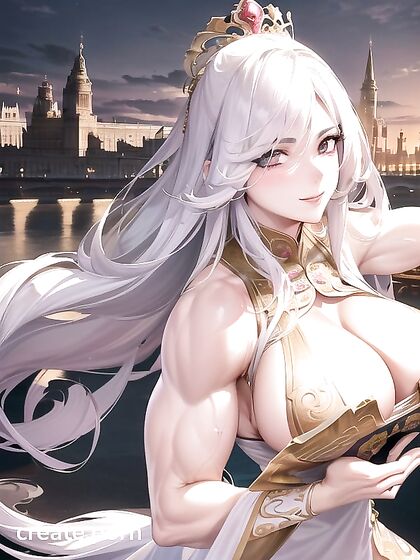Super-Detailed Muscular Body and Anatomy Eyes in Smooth-Skinned HentaiErotica