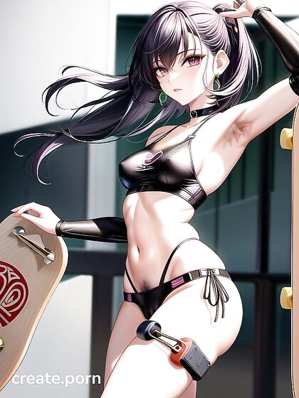 Exploring Black and Green Hair with Steamy hentaiPornography
