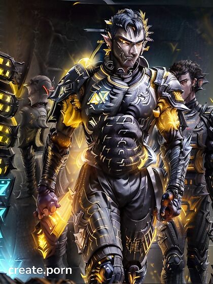 Ares in Futuristic Armor Walks Through Bullet-Strewn Battlefield Hentai Action