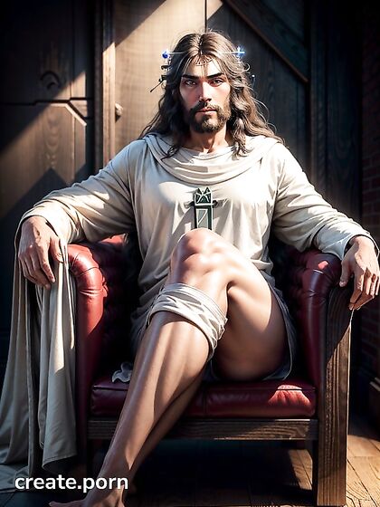 Hairy Man in Vintage White and Red Robes Takes Over Your Dreams in Hentai Glory