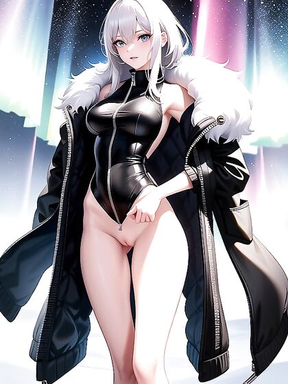 Polar Explorer in Fur Parka Seduced by Auroras in Icy Cave Hentai Action