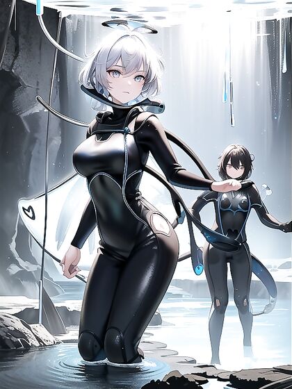 Sexy Spelunker in Snug Wetsuit Winks at New Cave Discoveries with Strategically Placed Cut-Outs