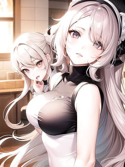 Retro Chic: playful hairpins and oversized sunglasses add flair to classic hentai vibes