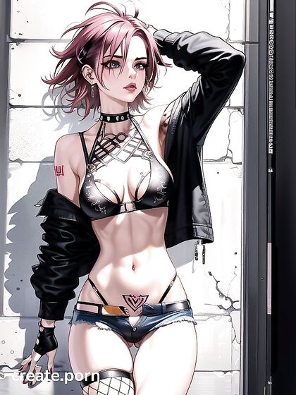 Fingerless Gloves and Piercings Heat up Dark Hentai Action