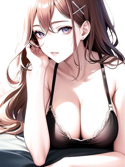 Dreamy Atmosphere with Minimalist Hairpins, Warm Bokeh Lights, and Glowing Shimmer Makeup Hentai