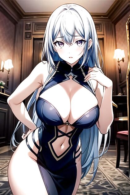 Punk Rock Chick with Armpit Hair in Black Outfit for Edgy Hentai Action