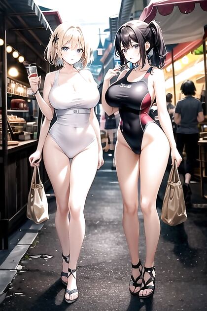 High-Quality Pastel Thick Line Art with Detailed Backgrounds and Clothing in Hentai AIPornography