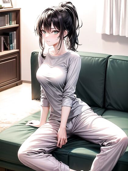 Barefoot Beauty Stares Seductively at You in Steamy Hentai Action