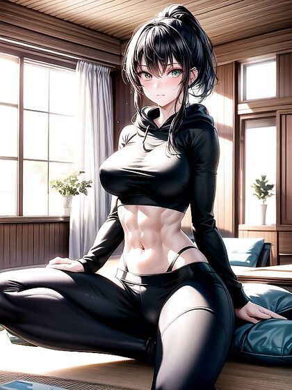 Green-Eyed Beauty With Ponytail Stares Seductively at You inSTEAMing Hentai Action