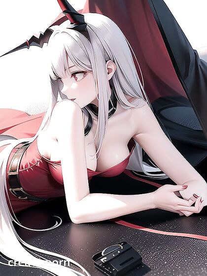 Skinny Girl 18+ Dressed Up for Steamy Oni Demon Hentai Action