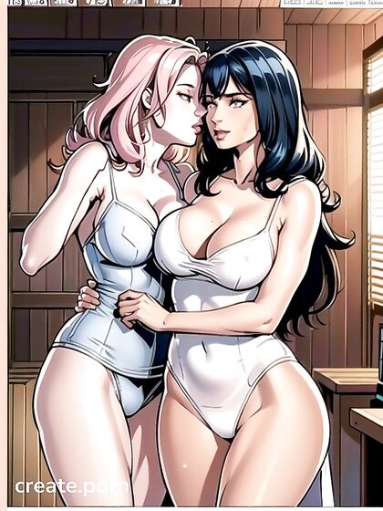 voluptuous Frontal Views with Petite Breasts in Seductive Hentai Scenes