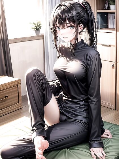 Pale-Skinned Beauty with Perfect Ponytail Enjoys Ultra-Detailed Hentai Pleasure
