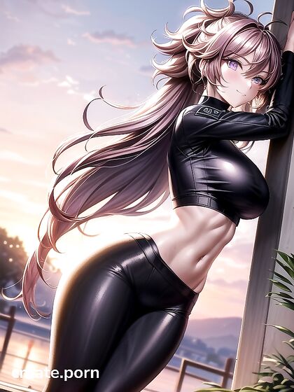 Sunset Silhouettes: Wind Swept Adventures with Massive Breasted hentai Goddesses