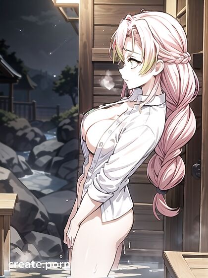 Skinny Girl 18+ Blushes Hard While Enjoying Thick Line Art Hentai Pleasure