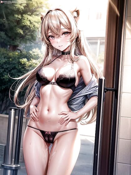 Skinny Girl 18+ Soaked in Wet Clothes Enjoying Long-Length Hentai Pleasure