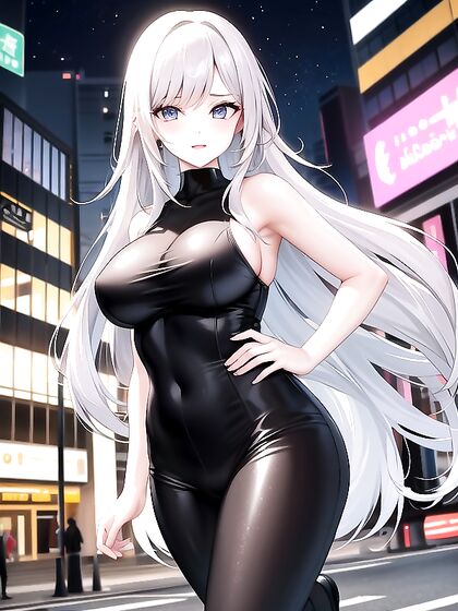 Strolling Through a Vibrant City Street in Anime Style for Exciting Urban Hentai Adventures