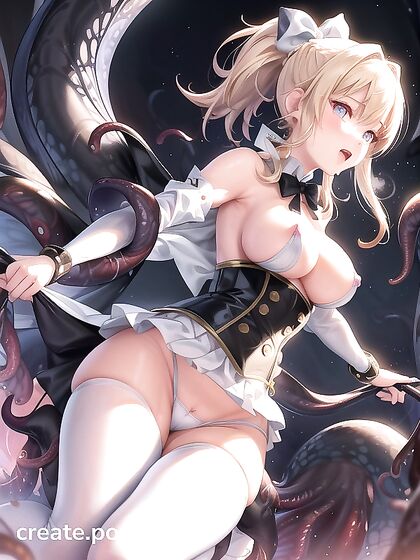 Legs Spread Wide in a Seductive Corset andCAPE for Steamy Hentai Pleasure