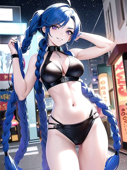 Off-Shoulder Seduction: Arms-Up Action in Deranged Face Hentai Bliss