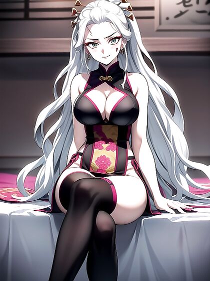 Daki’s Thigh-High Socked Demon Form Seduces by Moonlight in Hot hentai Action
