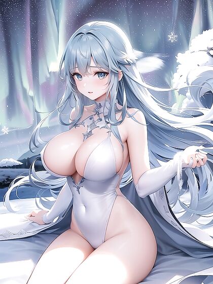 Snow-Covered Mountains and Pine Forests in Panoramic hentai Pleasure
