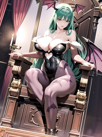 Morrigan Aensland Seduced Under Eerie Candlelight in Wide-Angle Hentai Scenes