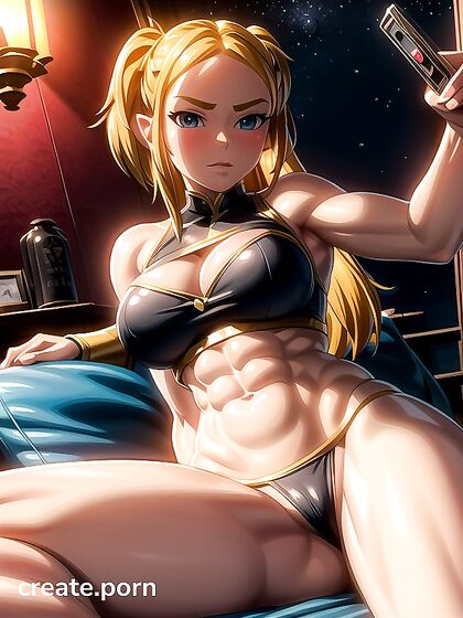 Busty Zelda Shows Off Her Muscles in steamy Hentai Action